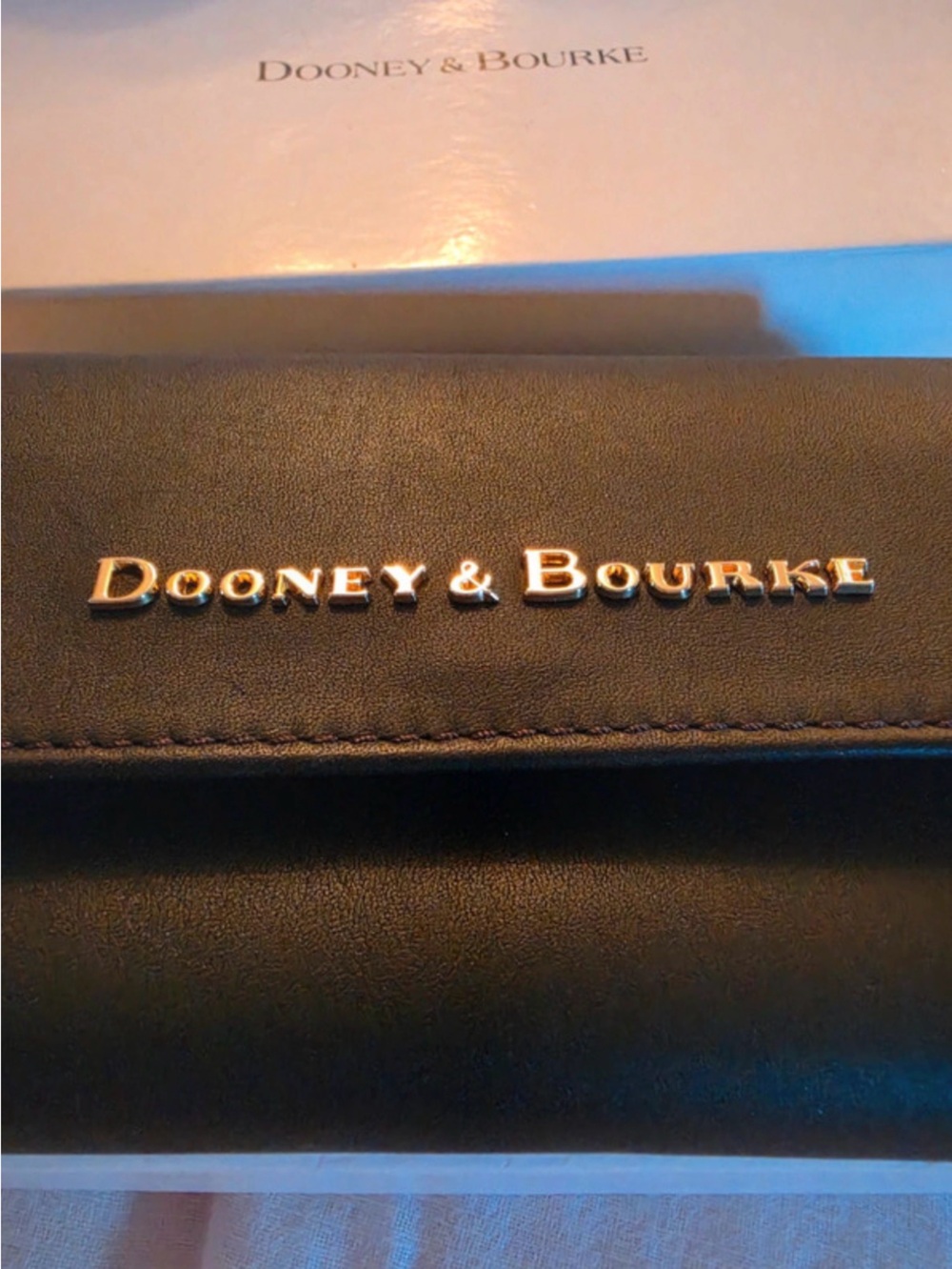 Dooney and Bourke *The City Collection*Black Leather Flap Wallet *New with Tags